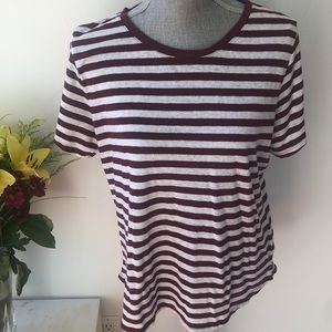 Old Navy Linen Blend Striped Tee